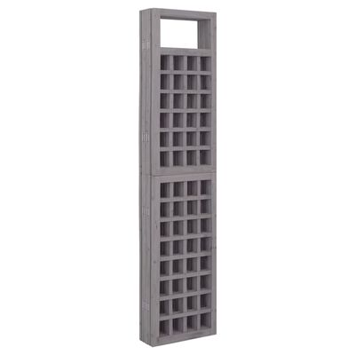 vidaXL 6-Panel Room Divider/Trellis Solid Fir Wood Grey 242.5x180 cm