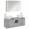 vidaXL Bathroom Cabinet Set 4 pcs Grey Sonoma Engineered Wood