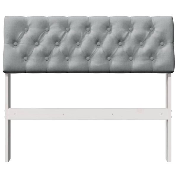 vidaXL Upholstered Headboard Light Grey 90 cm Solid Pine Wood