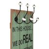vidaXL Wall-mounted Coat Rack with 6 Hooks 120x40 cm HAPPY LOVE