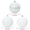 vidaXL Christmas Bauble Set 9 pcs White Plastic