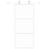 vidaXL Sliding Door White 90x205 cm Tempered Glass and Aluminium