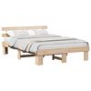vidaXL Bed Frame with Headboard Natural 160 x 200 cm Solid Pine Wood