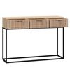 vidaXL Console Table 105x30x75 cm Engineered Wood and Iron