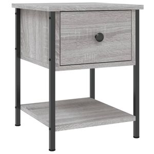 vidaXL Bedside Table Grey Sonoma 34x35.5x45 cm Engineered Wood