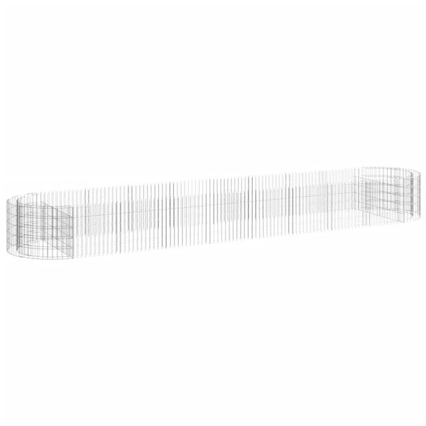 vidaXL Gabion Raised Bed Galvanised Iron 500x100x50 cm