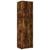 vidaXL Slim Storage Cabinet Smoked Oak 50x42.5x225 cm Engineered Wood