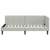 vidaXL Corner Bed Frame Light Grey 90 cm x 190 cm Velvet
