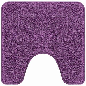 vidaXL Anti-slip Bath Mat with Toilet Cut Purple 50 x 50 cm PP