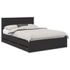 vidaXL Bed Frame with Drawer Black 140 x 200 cm Engineer Wood