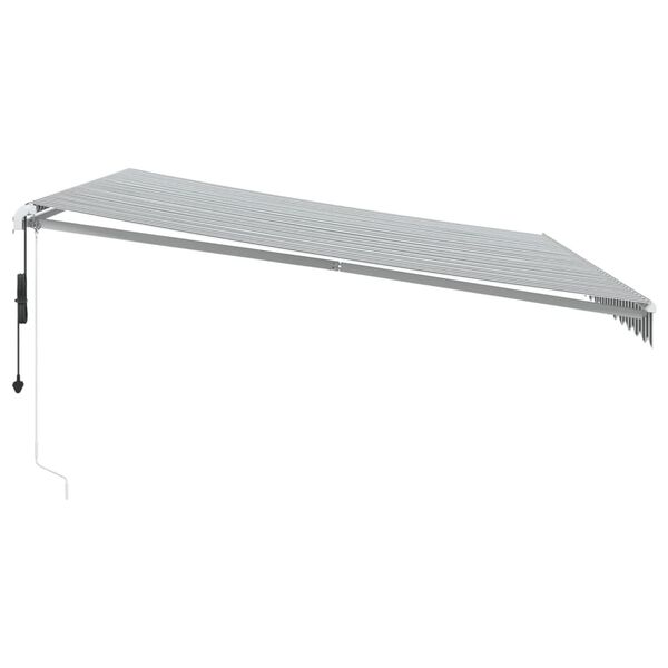vidaXL Automatic Retractable Awning Anthracite&White 450x350 cm