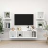 vidaXL 5 Piece TV Cabinet Set White Engineered Wood