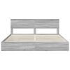 vidaXL Storage Bed Grey Sonoma 200 x 200 cm Engineered Wood