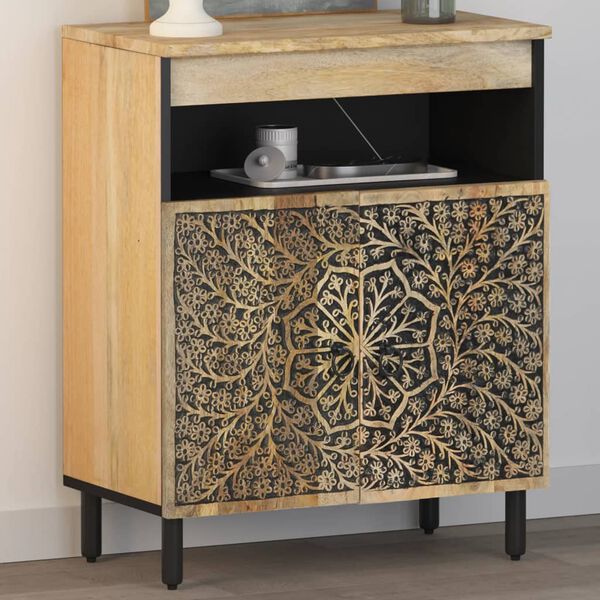 vidaXL Side Cabinet 60x33x75 cm Solid Wood Mango