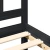 vidaXL Bed Frame without Mattress Black 100x200 cm Solid Wood
