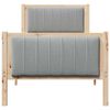 vidaXL Bed frame Brown and light grey 75 x 190 cm Solid pine wood