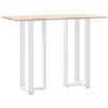 vidaXL Bar Table Legs T-Shaped&nbsp;2 pcs White 50x35x(110-111) cm Steel