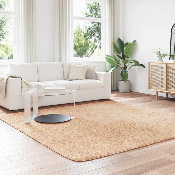 vidaXL Shaggy Rug High Pile NAVARRA Beige 240x240 cm Polyester