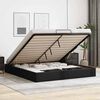 vidaXL Ottoman Bed Frame without Mattress Black Super King Faux Leather