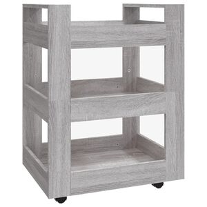vidaXL Kitchen Trolley Black 60x45x80 cm Engineered Wood