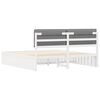vidaXL Bed Frame with Upholstered Headboard Light Grey 180 x 200 cm