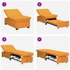 vidaXL Sofa Bed Dark yellow 194 x 67 x 37 cm Fabric