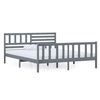 vidaXL Bed Frame without Mattress Grey Solid Wood 120x200 cm