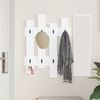 vidaXL Wall-Mounted Coat Rack White 60 x 3 x 82 cm Engineered wood