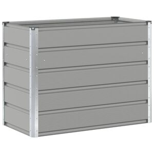 vidaXL Planter Light Grey 100 x 50 x 77 cm Galvanised Steel