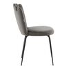 Venture Home Dining Chairs 2 pcs Limhamn Velvet Black and Grey