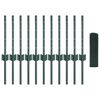 vidaXL Fence with Post Green 0.4 x 25 m Steel and PVC