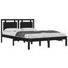 vidaXL Bed Frame without Mattress Black 200x200 cm Solid Wood
