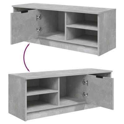 vidaXL TV Cabinet Concrete Grey 102x35.5x36.5 cm Engineered Wood
