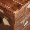 vidaXL Storage Box with Storage with Lock Brown Solid Mango Wood