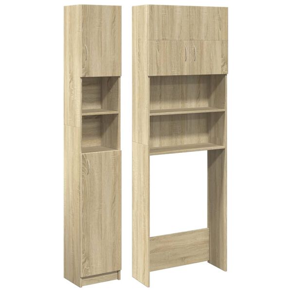 vidaXL Bathroom Furniture Set 2 pcs Sonoma Oak Engineered Wood