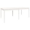 vidaXL 11 Piece Garden Dining Set White Solid Wood Pine