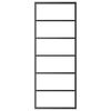 vidaXL Sliding Door ESG Glass and Aluminium 76x205 cm Black