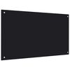 vidaXL Kitchen Backsplash Black 100 x 60 cm Tempered Glass
