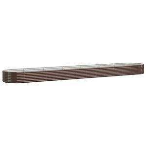 vidaXL Garden Raised Bed Galvanised Steel 544x100x36 cm Brown