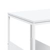 vidaXL Side Table with Wheels White 55x36x63.5 cm Engineered Wood