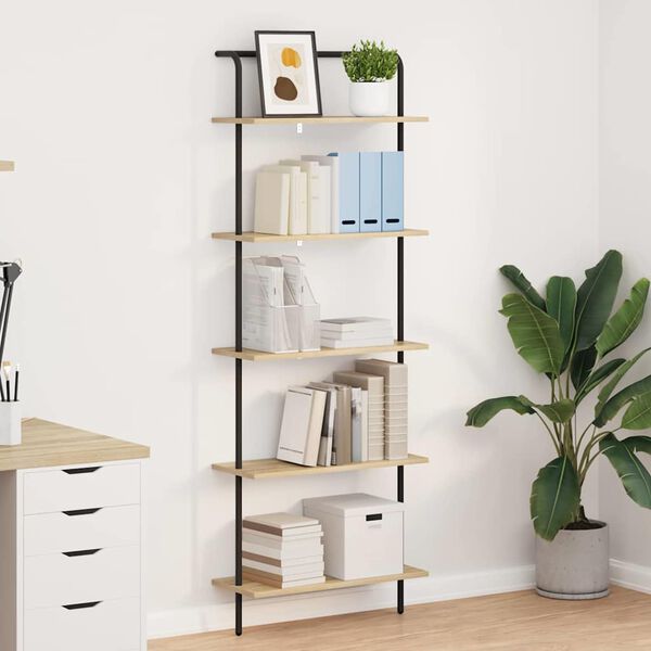 vidaXL Bookshelf Sonoma oak 60 x 24 x 168 cm Engineered wood
