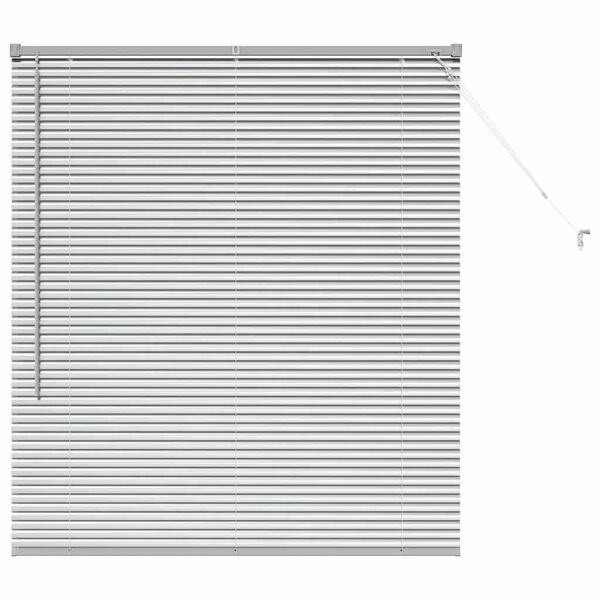 vidaXL Window Blind with Curtains Manual Silver Aluminium
