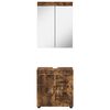 vidaXL Bathroom Furniture Set TULUM Smoked Oak Engineered Wood