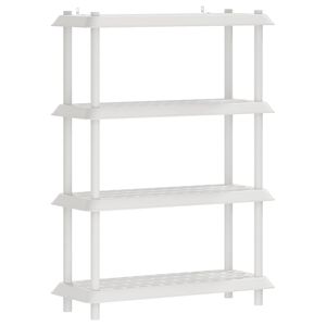 vidaXL Shelving Unit 4-Tier 100 x 40 x 136.5 cm PP White