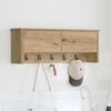 vidaXL Wall-Mounted Coat Rack with Shelf Artisan Oak 80 x 20 x 30 cm