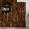 vidaXL Highboard Smoked Oak 45x42.5x185 cm Engineered Wood