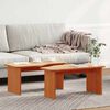 vidaXL Coffee Table 2 pcs Wax Brown Solid pine wood