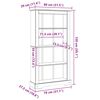 vidaXL 4-Tier Bookcase Mexican Pine Corona Range 80x29x150 cm