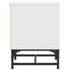 vidaXL Bedside Cabinet with Glass Door White 35x37x50 cm