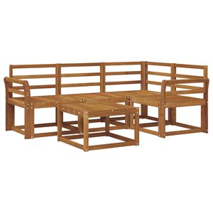 vidaXL Outdoor Sofa Set 5 pcs Natural Solid Acacia Wood